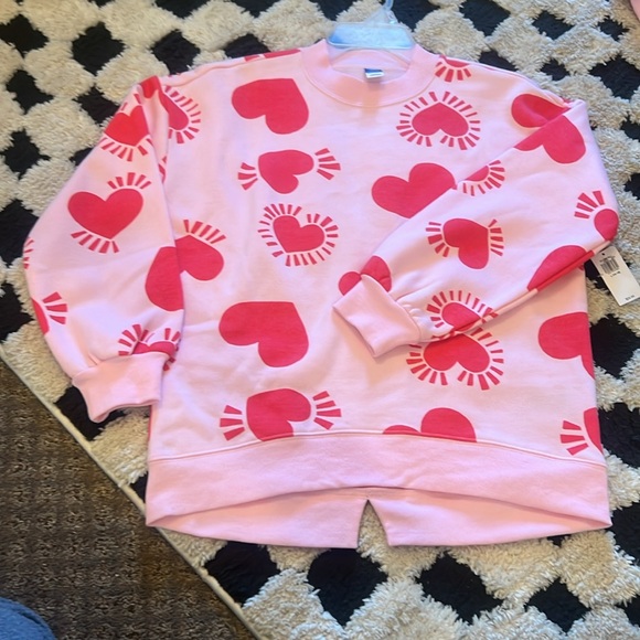 Girls ~ Old Navy ~ Heart sweatshirt ~ L (10-12) - Picture 5 of 17
